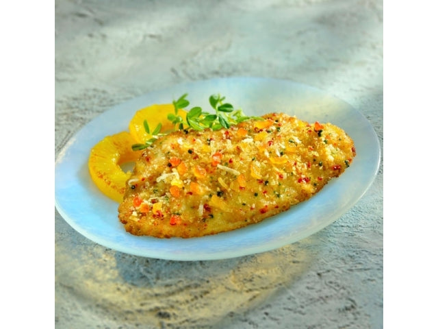 TILAPIA, CRUSTED COCONUT 5-6 OZ FILLET RAW IQF FROZEN USA FARMED(10LB) CASE.(10LB) CASE.