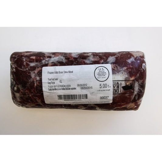 BOAR, WILD DICED STEW MEAT BONELESS DOMESTIC RAW FROZEN (2/5LBA) / 10LB