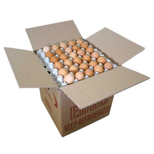 EGG, SHELL LARGE GRADE A BROWN CAGE-FREE LOOSE PACK FRESH (15)dz (22.3)lbs